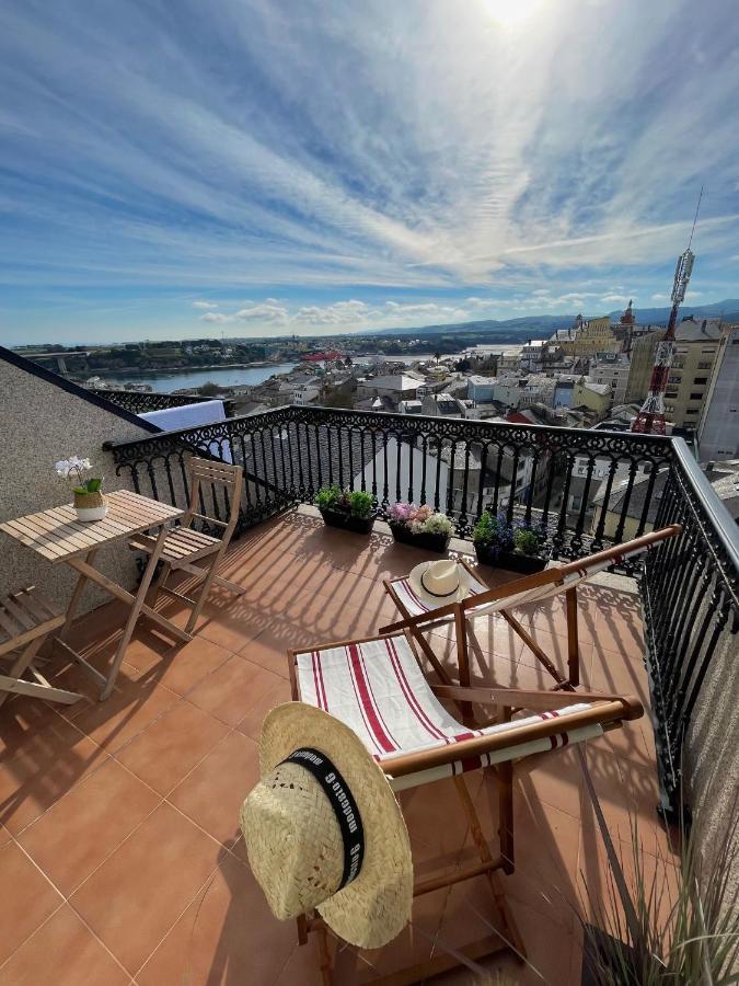 Moderno Piso Con La Mejor Terraza De Ribadeo Y Vistas Maravillosas Eksteriør bilde
